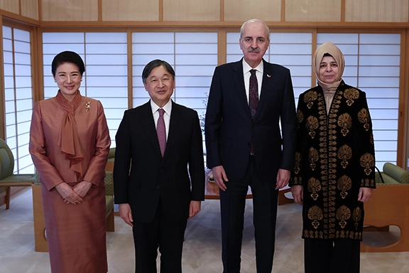 TBMM Başkanı Numan Kurtulmuş, Japonya İmparatoru Naruhito tarafından İmparatorluk Sarayı’nda